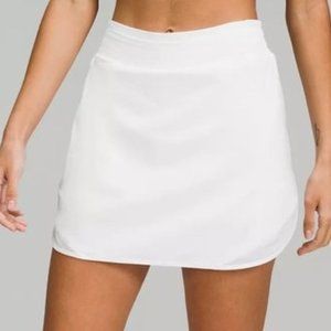 White Lululemon Hotty Hot Skirt Long